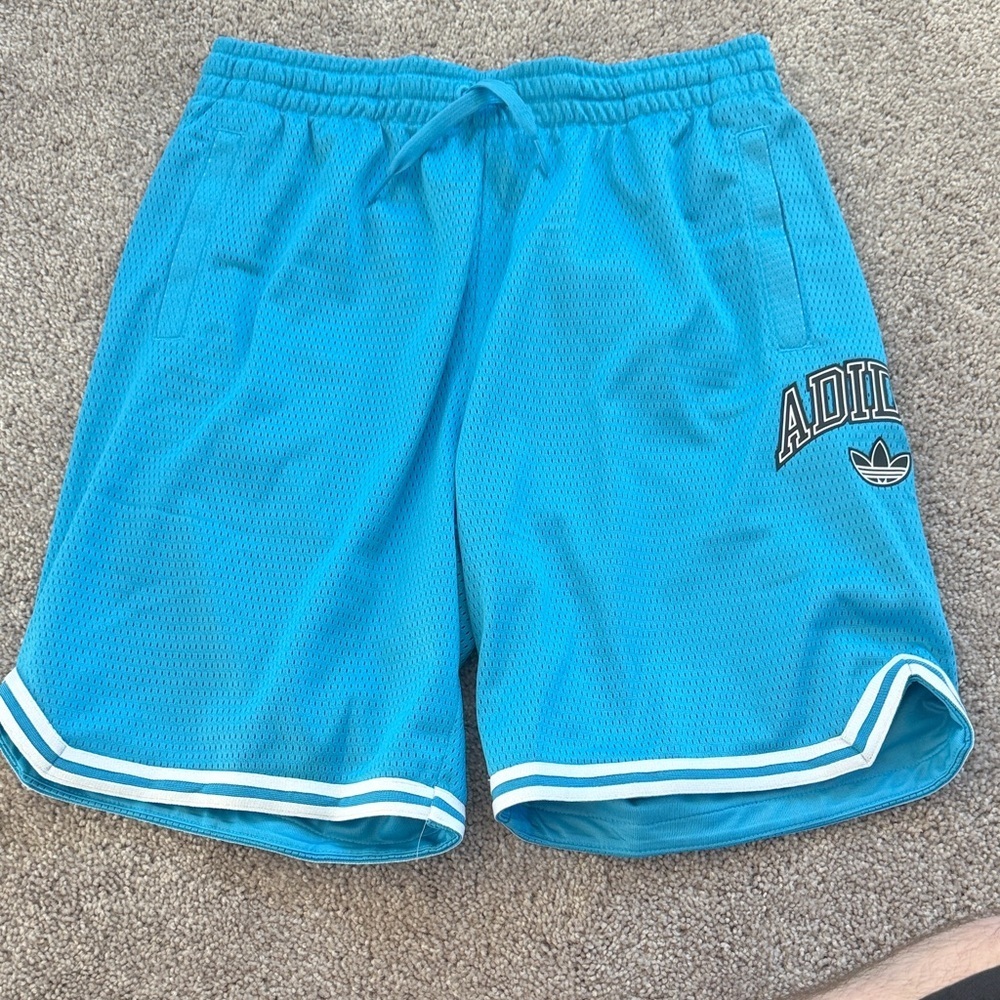 Adidas Turquoise Mesh Shorts - Picture 3 of 4